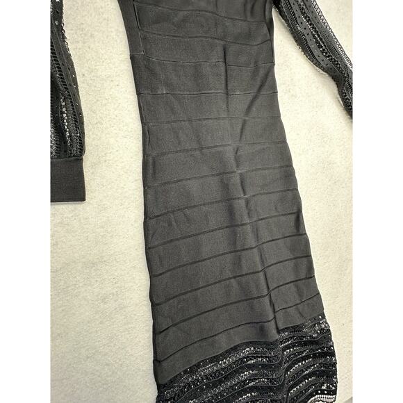 French Connection Womens Size 2 Vivian Spotlight Midi Dress Black - Picture 9 of 11